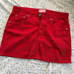 Universal Thread Scarlet Corduroy Skirt